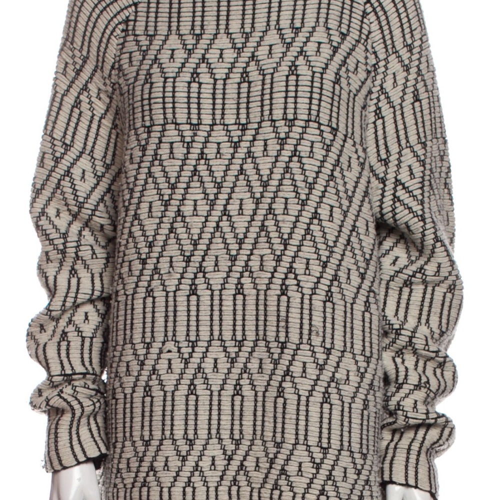 PROENZA SCHOULER Patterned Black and Cream Sweater